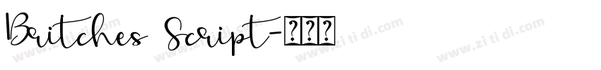 Britches Script字体转换